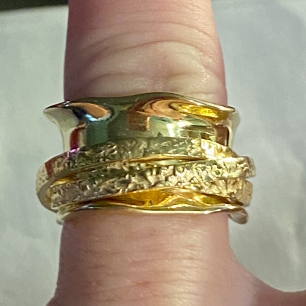 NWOT ITALY MADE 4 BAND SPINNER RING - Picture 4 of 16